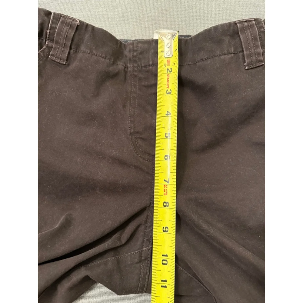 Dark Brown Low Rise Chinos J Crew Size 6 Adjustable Waistband Stretch Flared Leg